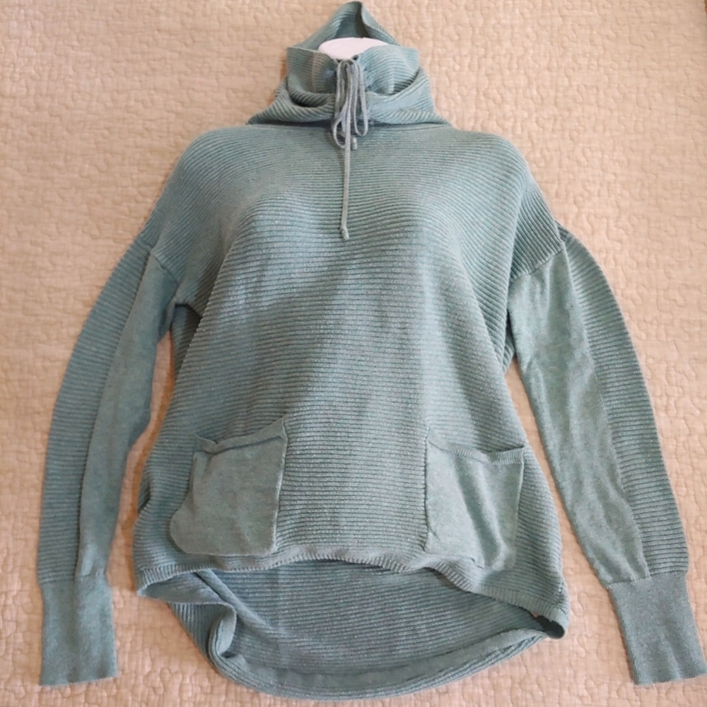 Akini Sweater, Size Small, Turqouise/Grey